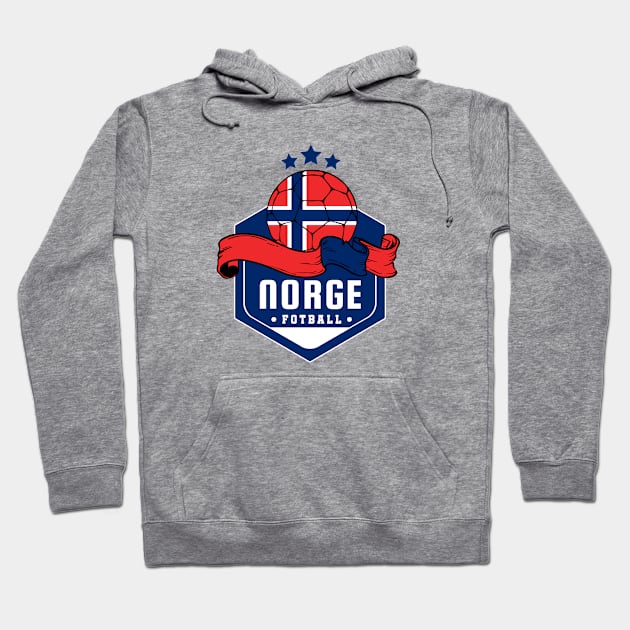 Norge Football Hoodie by footballomatic